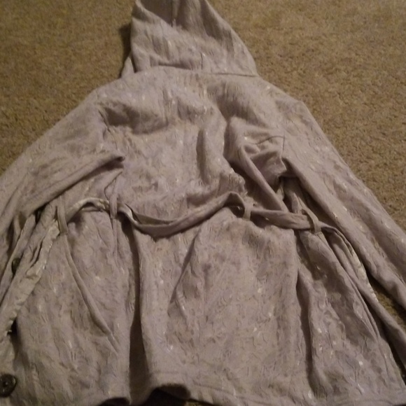 NWT The Buckle Silver Lace Trench Jacket BKE - Picture 7 of 8